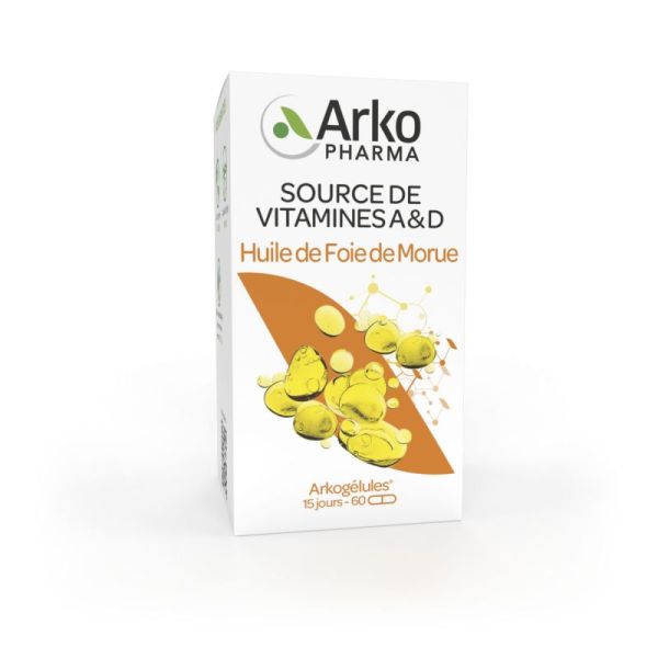 Arkopharma huile de foie de morue Arkogélules (60 unités)