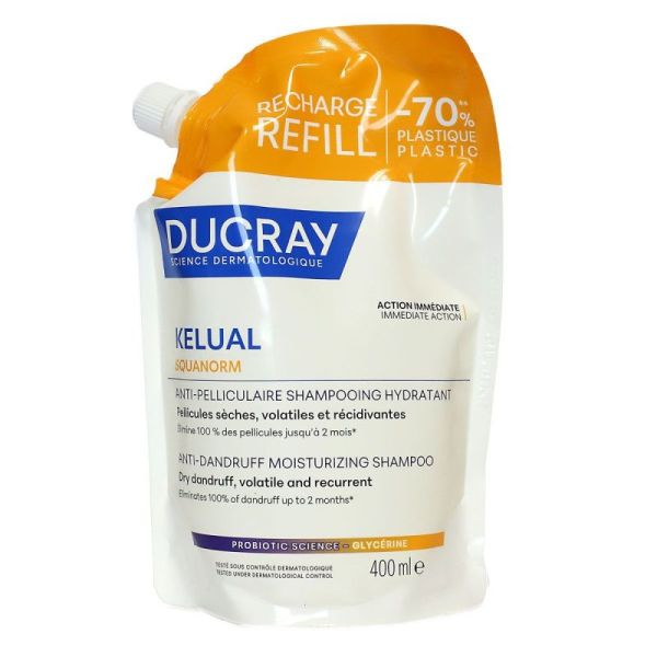 Kelual squanorm RECHARGE 400ml shampooing hydratant
