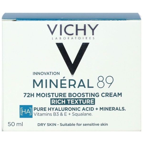 Vichy Crème Minéral 89 Riche (50 ml) - Hydratation 72H