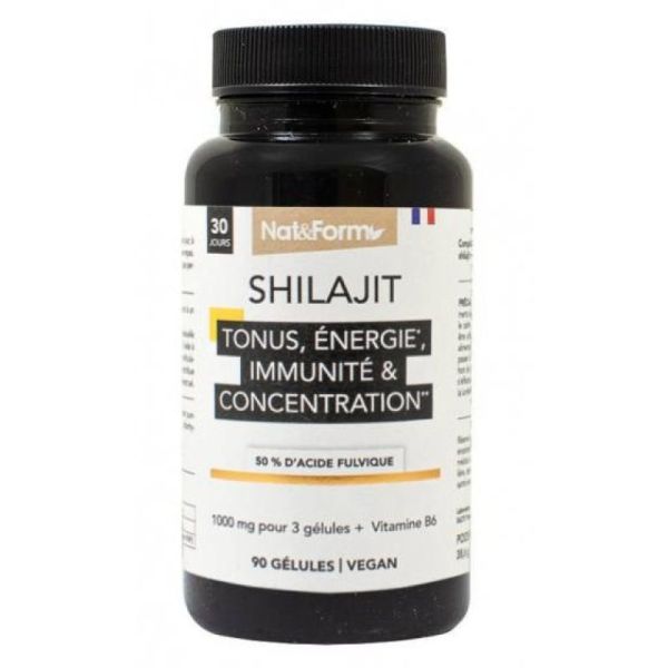 Nat&Form - SHILAJIT tonus,énérgie,immunité&concentration 90 gélules