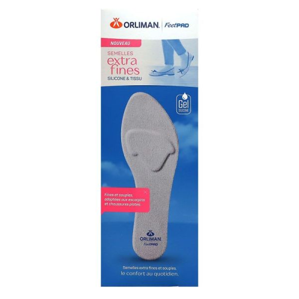 FeetPad semelles extra-fines femme gel silicone et tissu taille 40/42