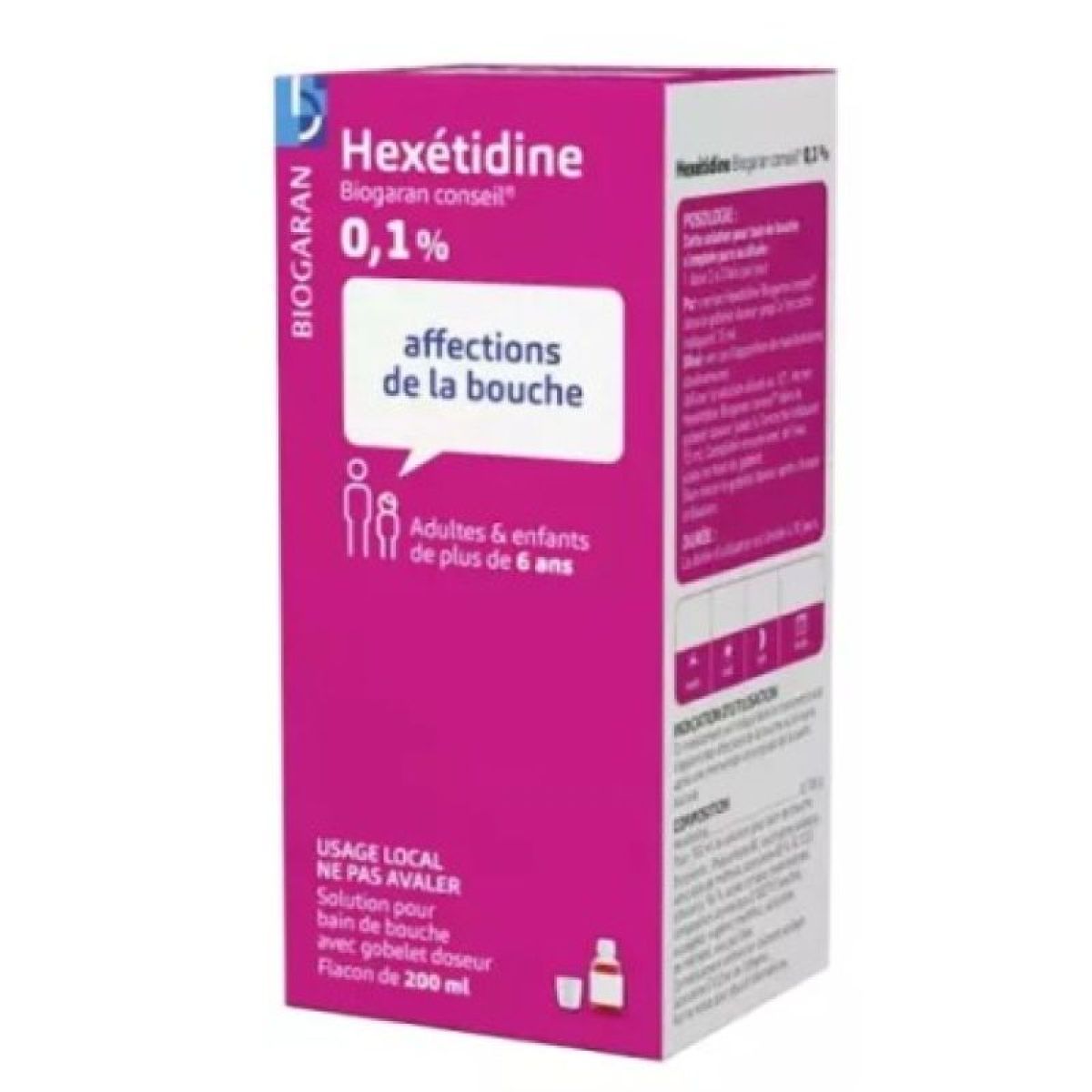 Biogaran Bain de Bouche Hexétidine 0,1% - Antiseptique Efficace
