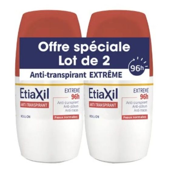Etiaxil - Déodorant anti-transpirant roll on extrême 96h LOT DE 2