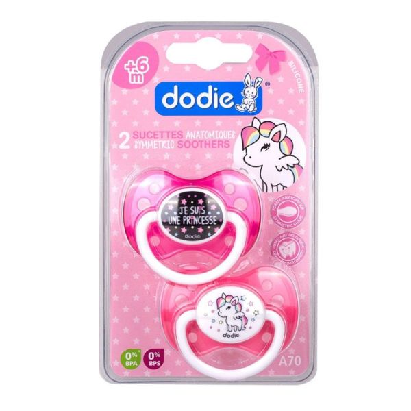 Dodie sucettes girly duo (6 mois et plus)