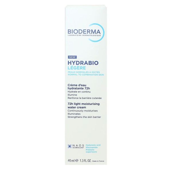 Bioderma - Hydabio légère crème d'eau hydratante 72h 40ml