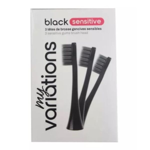 My Variations - Black sensitive 3 têtes de brosse gencives sensibles
