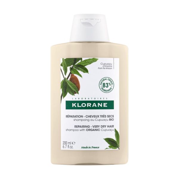 Klorane shampooing réparation au cupuaçu bio (200 ml)