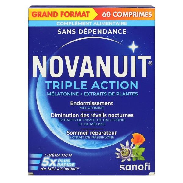 Sanofi Novanuit Triple Action Grand Format (60 comprimés)