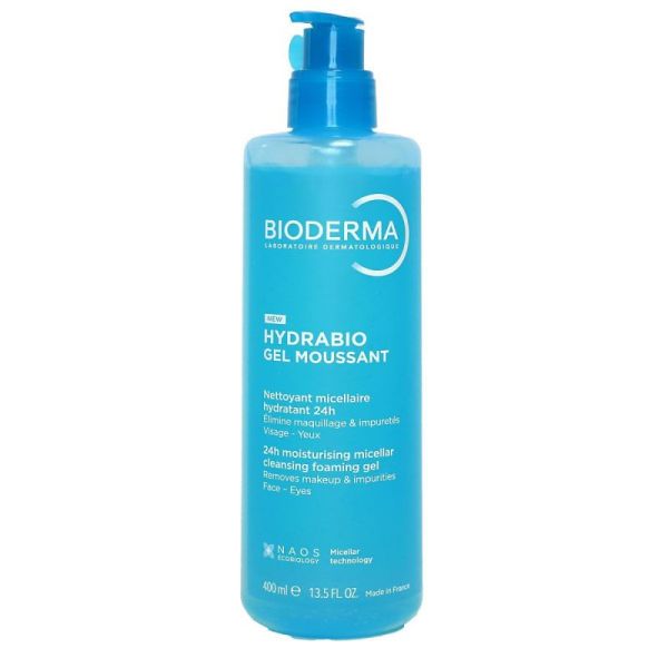 Bioderma - Hydrabio gel moussant nettoyant micellaire hydratant 400ml