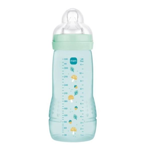 MAM - Biberon Easy Active 2ème âge 330ml 6mois+ débit très rapide VERT