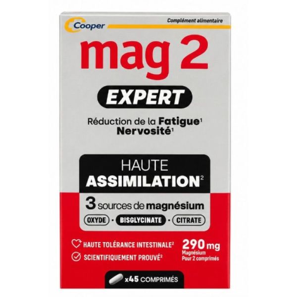 MAG2 - Expert Magnésium haute assimilation x45 comprimés