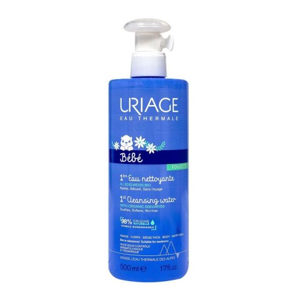 Uriage eau nettoyante bébé 1er sans rinçage (500 ml)