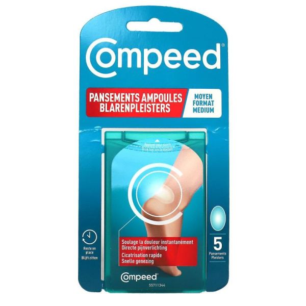 5 pansements ampoules format moyen