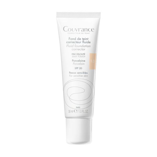 Avène fond de teint correcteur fluide Porcelaine N°1.0 (peaux très claires)