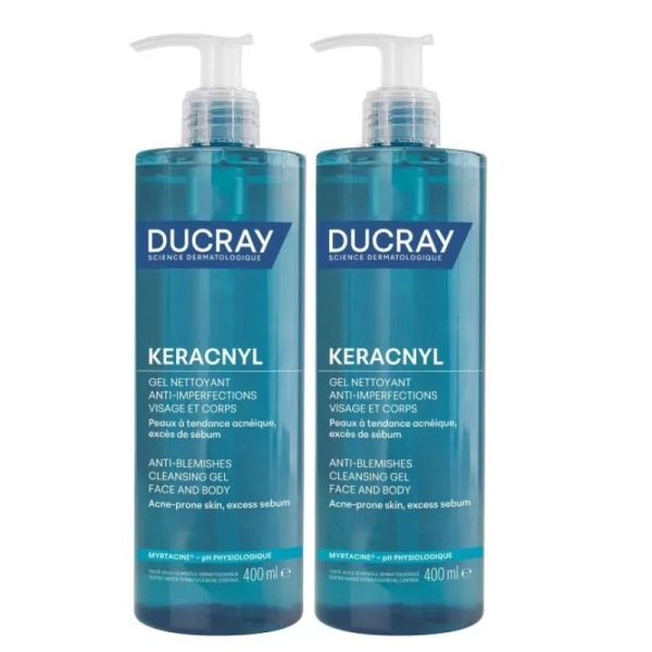 Keracnyl gel nettoyant anti-imperfections 2X400ML