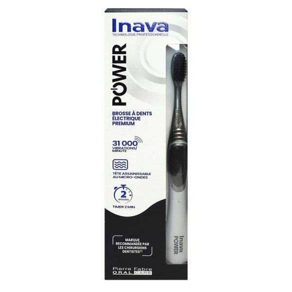 Inava brosse à dents électrique sonique Power noire