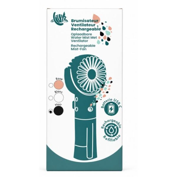 Brumisateur ventilateur rechargeable Noir / Blanc / Rose ( couleur aléatoire )
