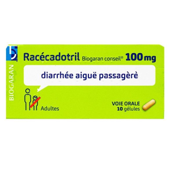 Biogaran Racécadotril 100 mg gélules (10 unités)