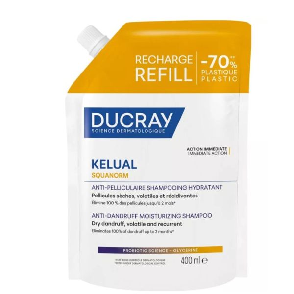 Kelual squanorm RECHARGE 400ml shampooing hydratant