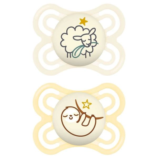 MAM sucettes Perfect nuit lot de 2 (2-6 mois) Ours/Dino