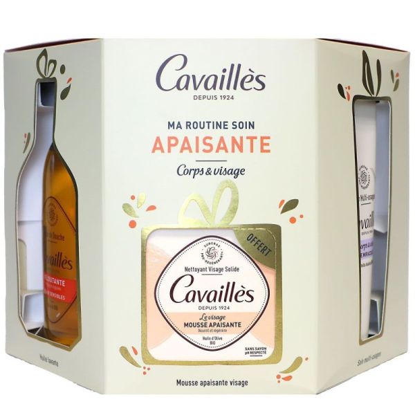 Rogé Cavaillès coffret ma routine soin apaisante (huile 250 ml, mousse 70 g, crème 100 ml)