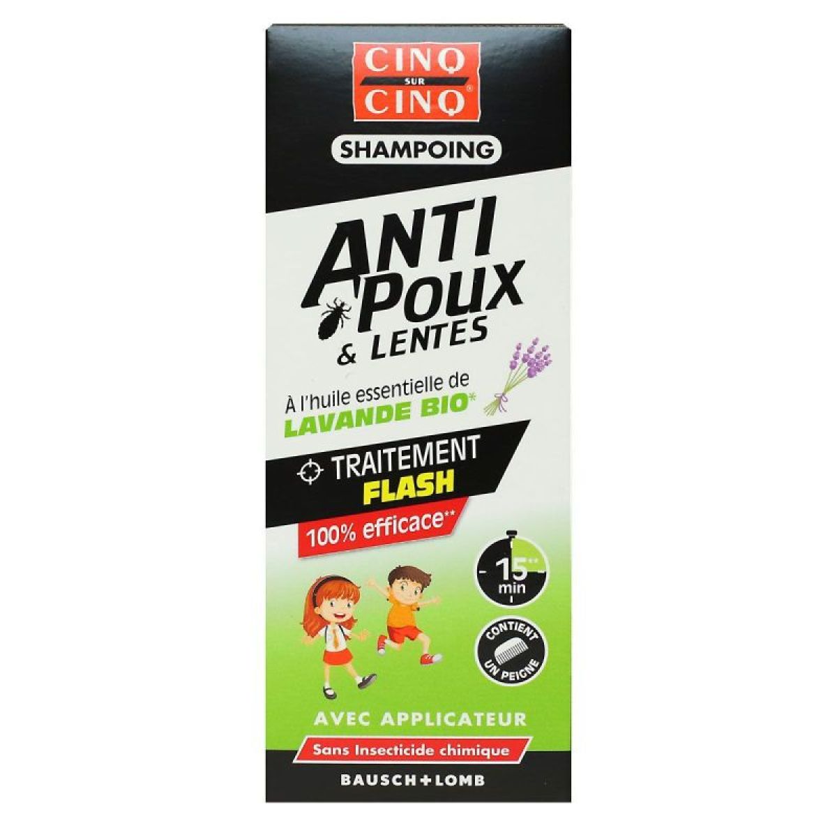 Antipoux lentes shampoing lavande bio traitement flash 100ml + peigne — free download