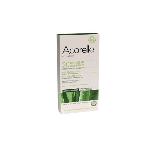 Acorelle bandes de cire froide aisselles (x20)