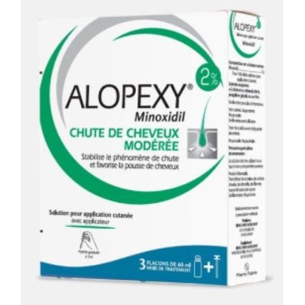 Alopexy 2% solution pour application cutanée 3x60ml