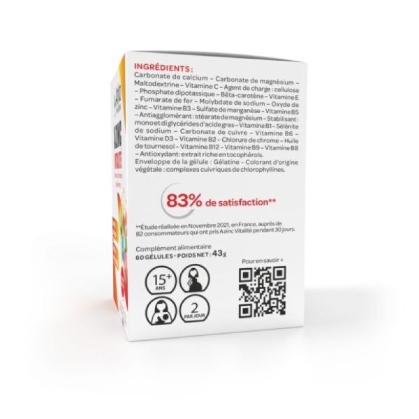 Arkopharma Azinc forme et vitalité gélules (60 unités)
