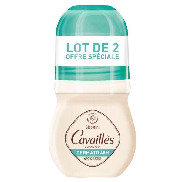 Rogé Cavaillès Déodorant Dermato Roll-On 48H Lot de 2 (2 x 50 ml)