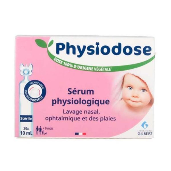 Physiodose sérum physiologique stérile 30 unidoses x10ml