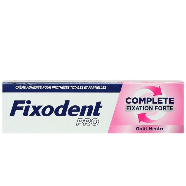 Fixodent Pro Complete – fixation forte goût neutre 47g