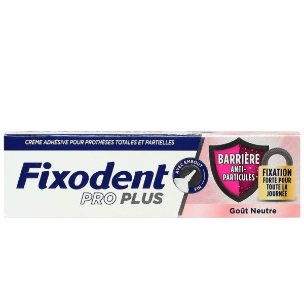 Fixodent Pro Plus - Barrière Anti-Particules protection optimale goût neutre 40g