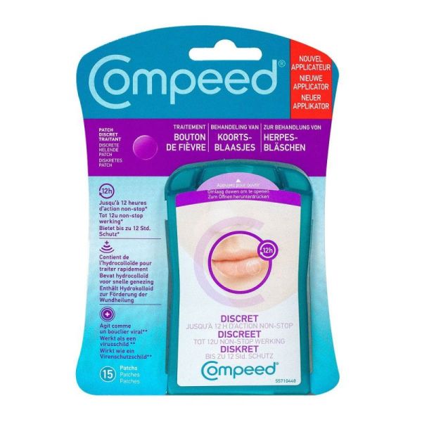 Compeed patchs invisibles traitement bouton de fièvre (15 unités)