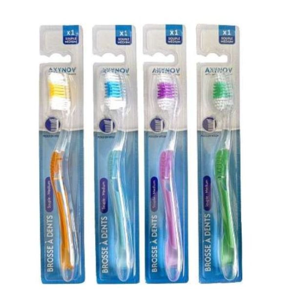Brosse à dents souple-medium adulte COLORIS ALEATOIRE