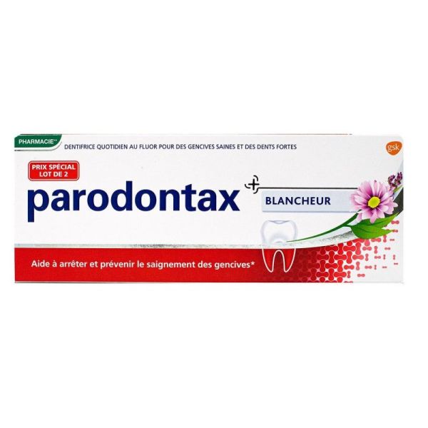 Parodontax dentifrice blancheur lot de 2 (75 ml)