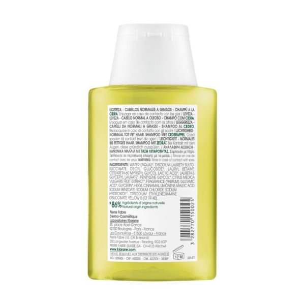 Klorane - Shampoing au Cédrat - Légèreté