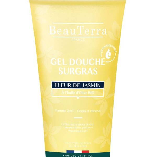 BeauTerra gel douche surgras huile d'olive biologique (200 ml)