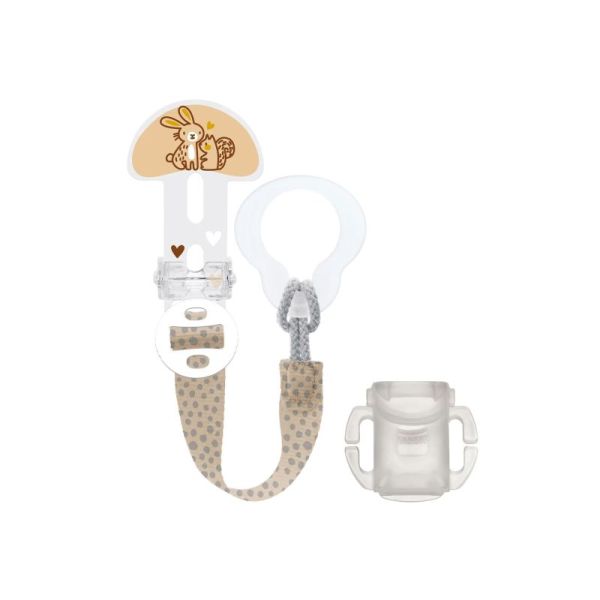Kit Sucette + attache tétine Mam Silic 6 mois +