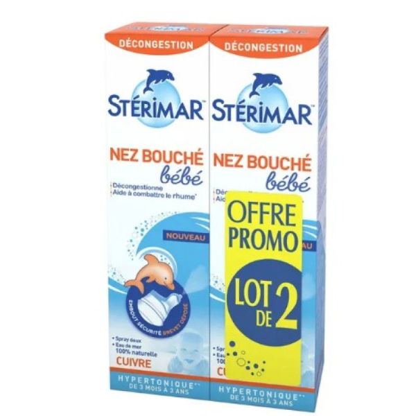 Sterimar Bébé nez bouché hypertonique cuivre lot de 2