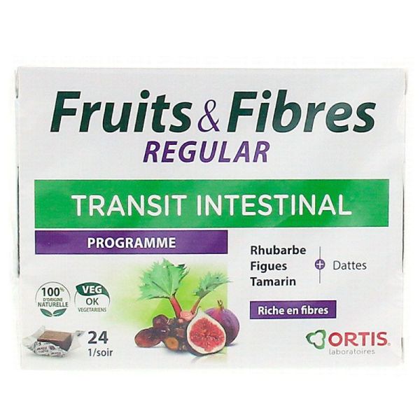 Ortis Fruits & Fibres complément alimentaire régulier (24 cubes)
