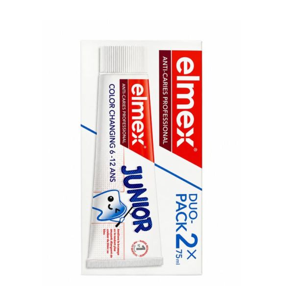 Elmex - Duo pack 2x75ml color changing junior 6-12 ans
