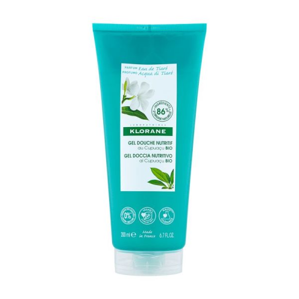 Klorane gel douche parfum eau de tiaré tous types de peaux