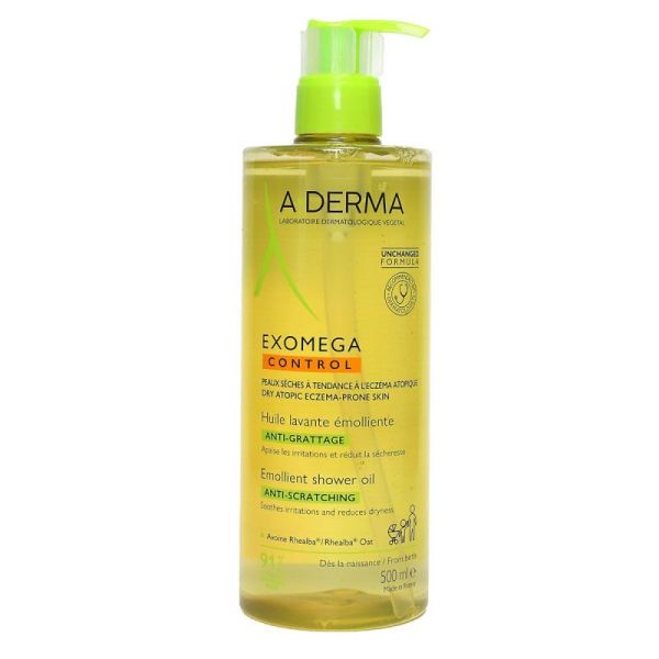 A-Derma Exomega Control huile lavante émolliente anti-grattage (500 ml)