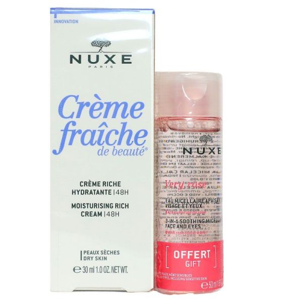 Nuxe Crème fraîche riche 30 ml eau micellaire