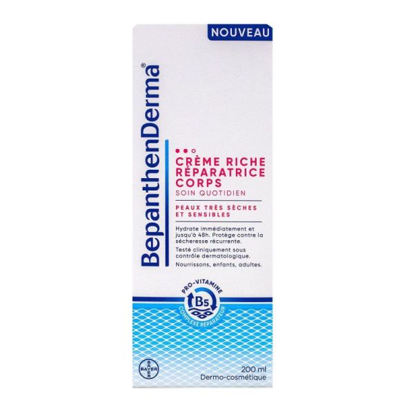 BepanthenDerma crème riche réparatrice corps (200 ml)