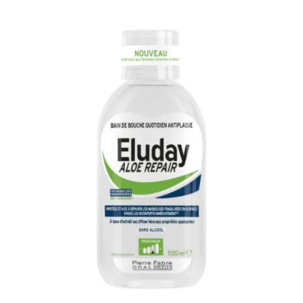 Eluday ALOE REPAIR bain de bouche sans alcool 500ml