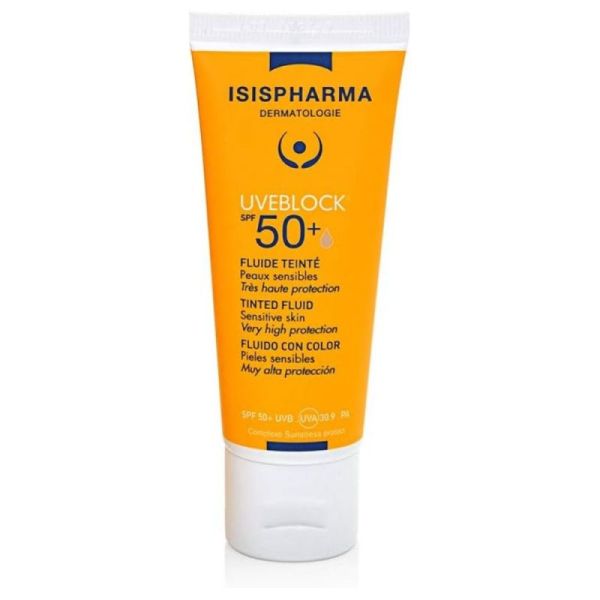Uveblock fluide teinté SPF 50+ peaux sensibles (40 ml)