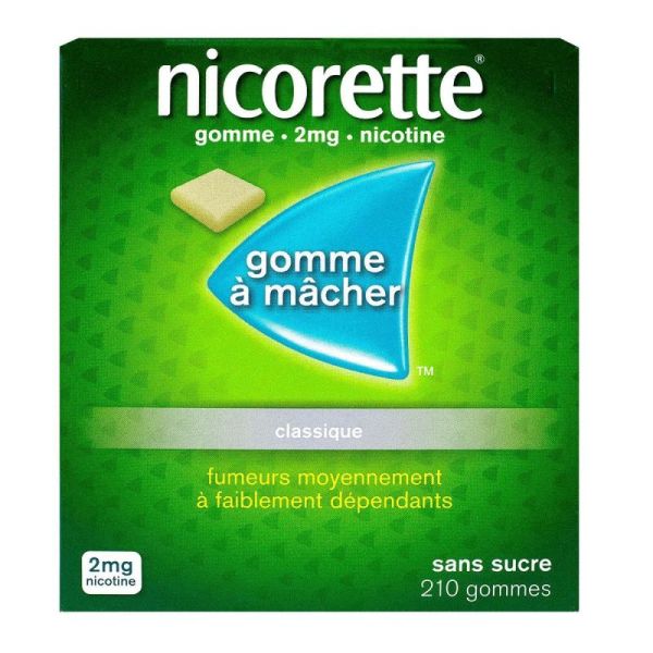 Nicorette gomme à mâcher 2 mg (210 unités)