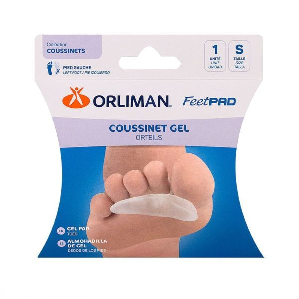 Feetpad 1 coussinet gel orteils pied gauche taille S